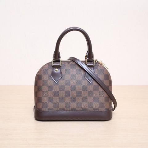 LOUIS VUITTON(路易威登) ALMA 貝殼包 BB 23.5 棕色棋盤格 PVC 2018