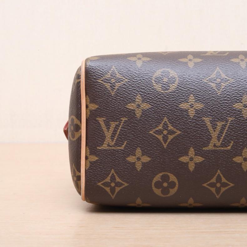 LOUIS VUITTON(路易威登) Speedy 20 可拆卸黑白寬肩帶 老花 PVC 晶片-3