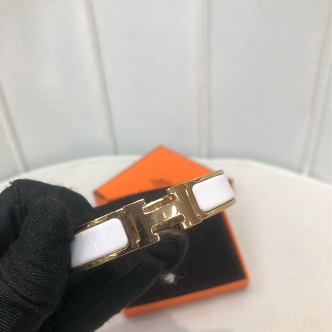 Hermes Pop H 白色金手鈪 XA054