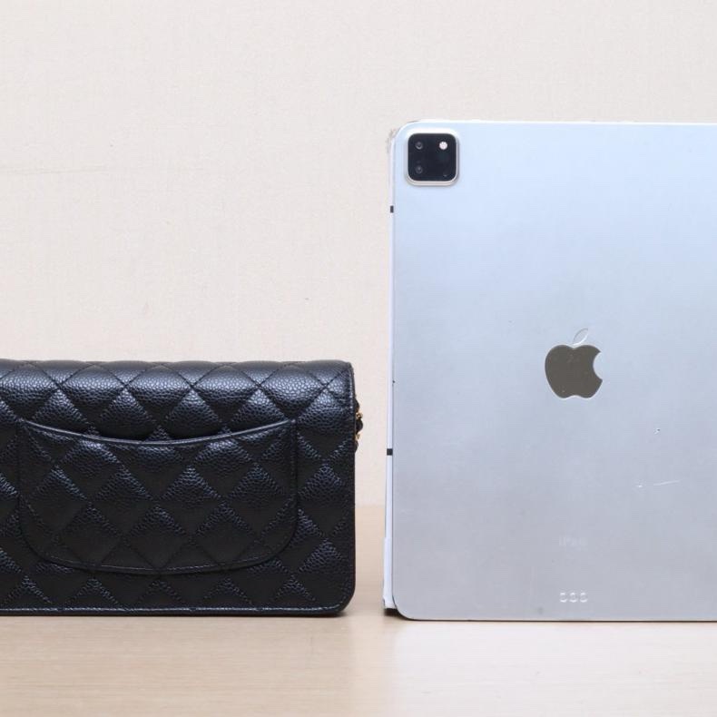 CHANEL(香奈兒) CF WOC 19cm 黑色 荔枝 晶片開 金扣-2