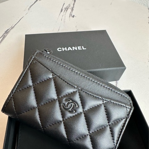 Chanel 卡片零錢包全黑色