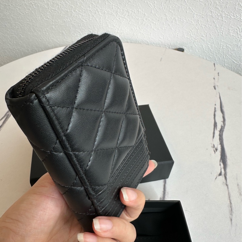 Chanel 卡片零錢包全黑色-3