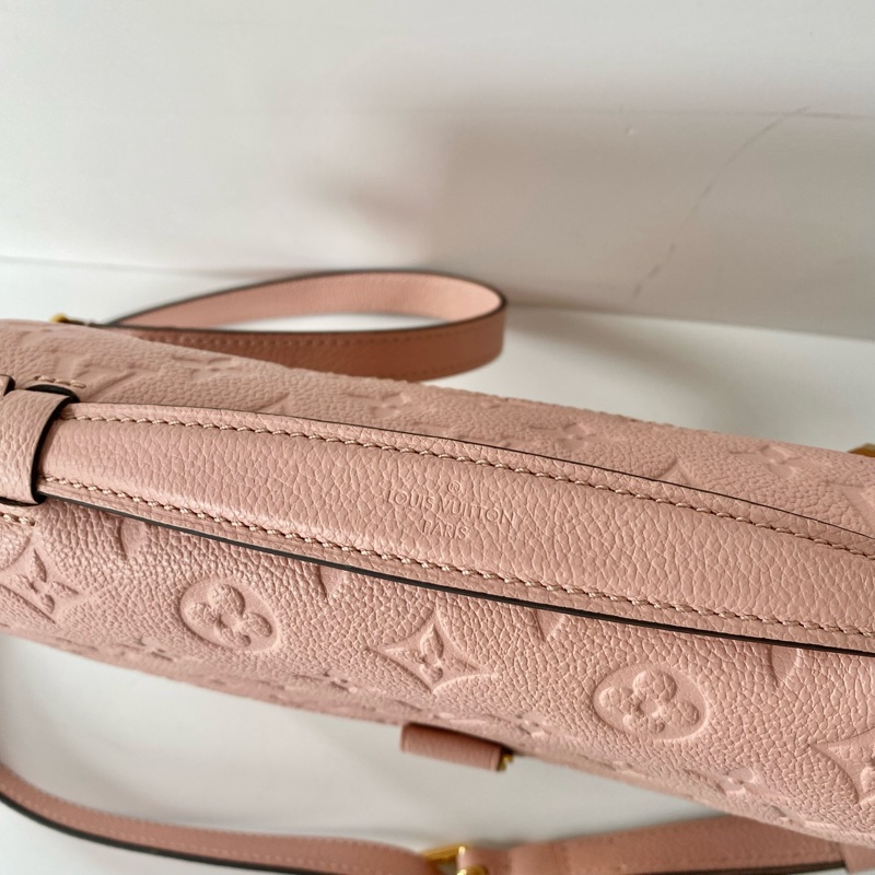 LV Pochette Metis 絕版粉色 牛皮 金扣 老花 郵差包 手提 斜背 M41487-2