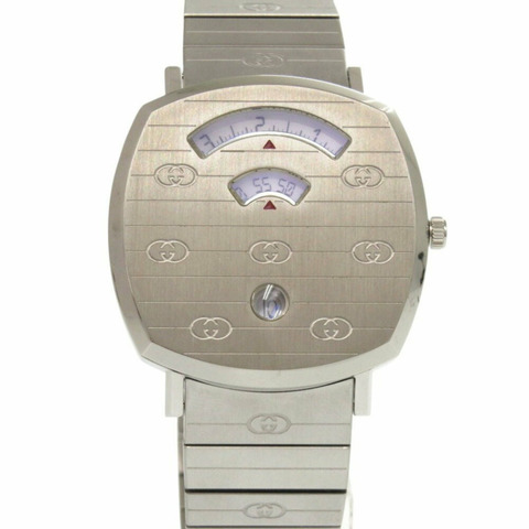 類似新品 Gucci GRIP 157.4 SS 銀色石英錶 1577GUCCI