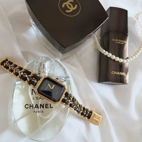 Chanel Vintage 中古品 Premiere 手錶金色 M 碼 腕錶中碼