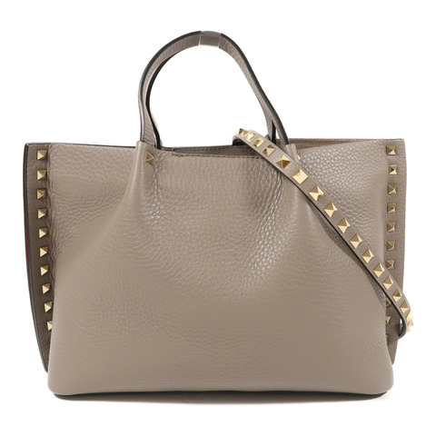Valentino 牛皮皮革Rockstud金扣手挽肩背兩用袋