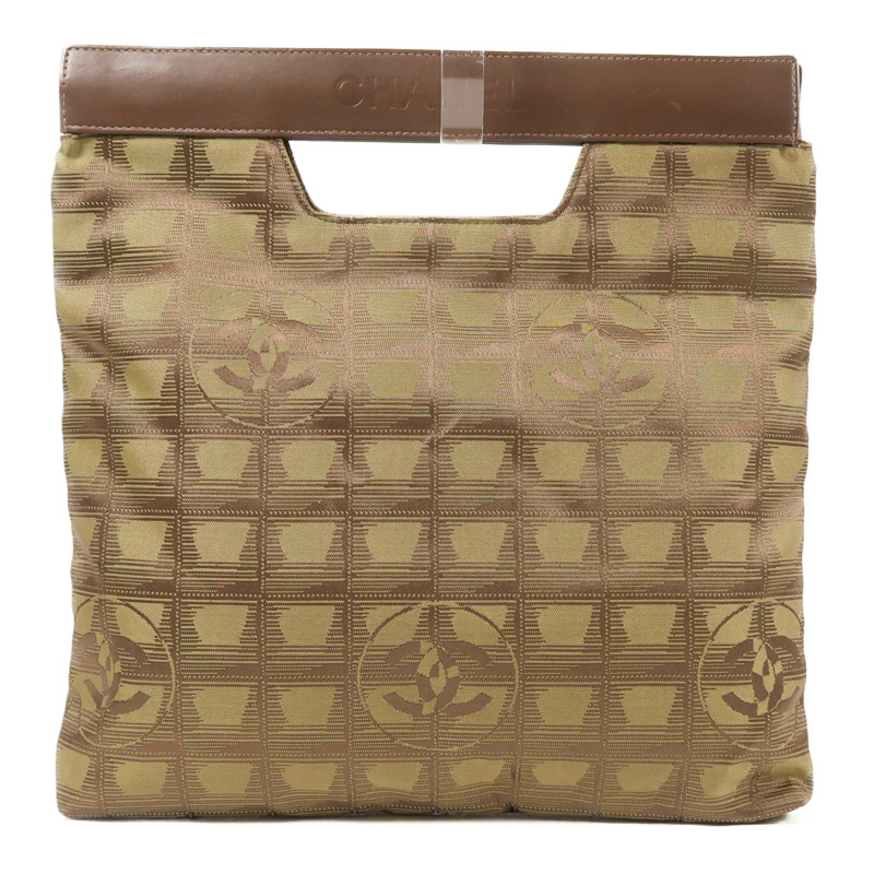 CHANEL 尼龍Hand Bag銀扣手挽袋-0