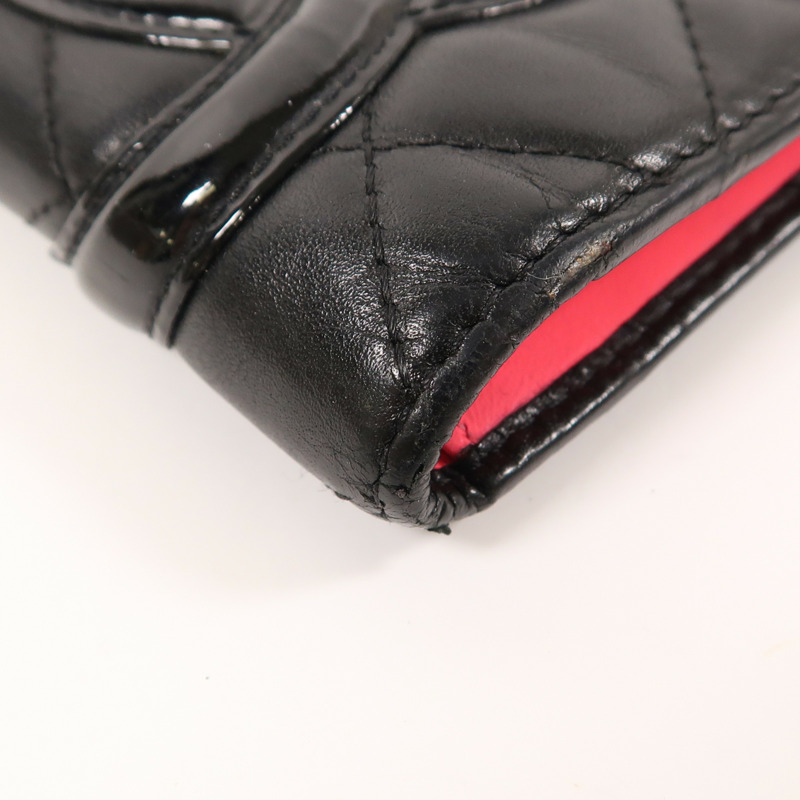 CHANEL 羊皮皮革Cambon Wallet銀扣長錢包-10