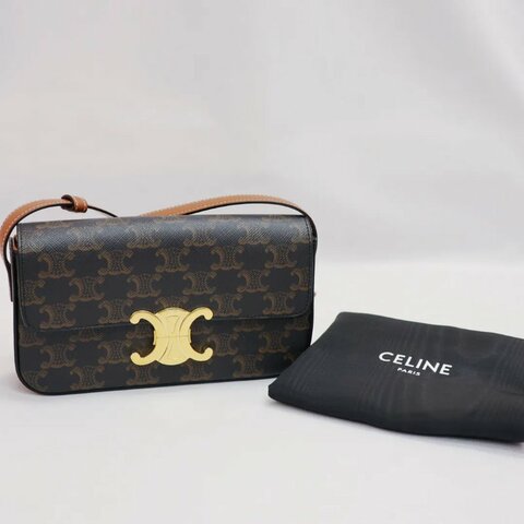 Celine Triomphe 經典老花腋下包 CLAUDE 肩揹袋