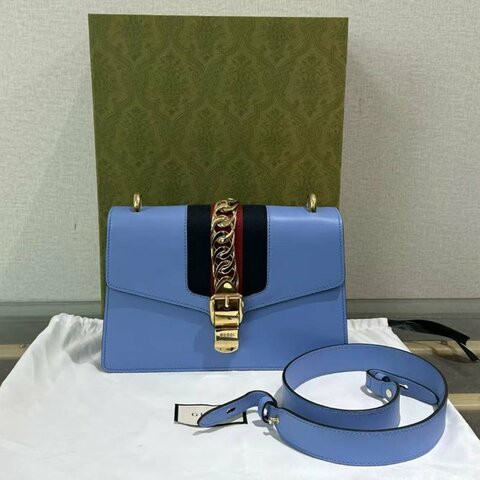 GUCCI SyIvie中號斜背包26*16*7 98新配件塵袋盒子