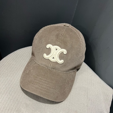 Celine 凱旋門 燈芯絨 棒球帽 L