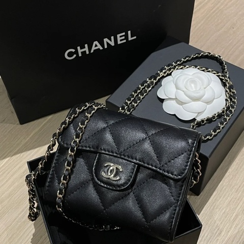 「JL精品代購」極新 Chanel 香奈兒 mini Woc 鏈條錢包