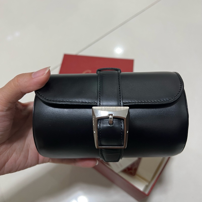 近新 Cartier 卡地亞 小牛皮攜帶收藏手錶盒 錶袋 飾品盒-2