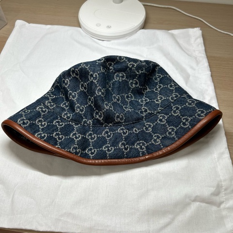 Gucci 老花牛仔漁夫帽 XL 60CM 大尺吋