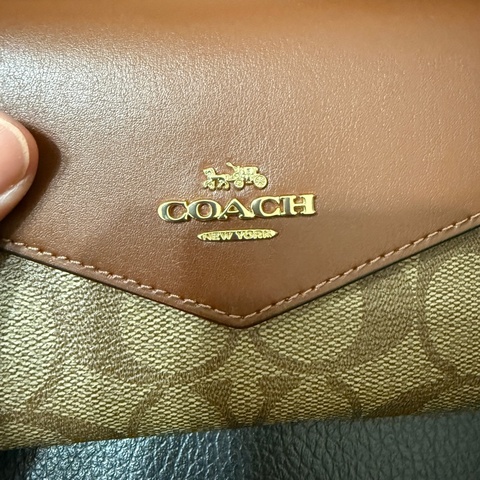 Coach 信封式錢包 卡片 鈔票對折可放 零錢袋