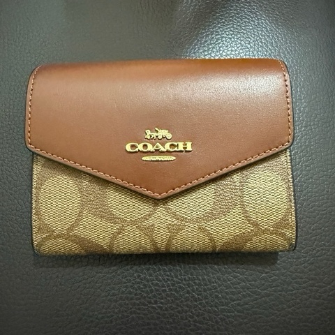 Coach 信封式零錢包 卡片 鈔票對折可放 零錢袋