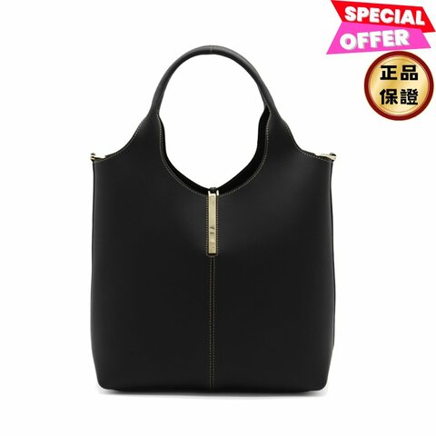 🎉新品好折扣✨Tod's Barretta 小金條小牛皮托特包 黑色