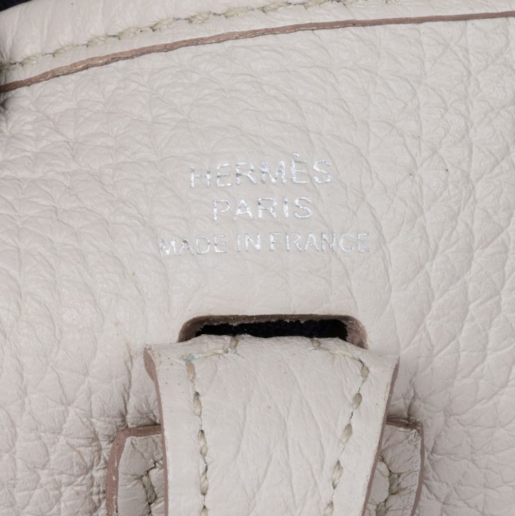 全新 HERMÈS 愛馬仕 Mini Evelyne 16 Amazone 8L 冰川白 Beton Clemence小牛皮 銀扣 K刻 2025年-3