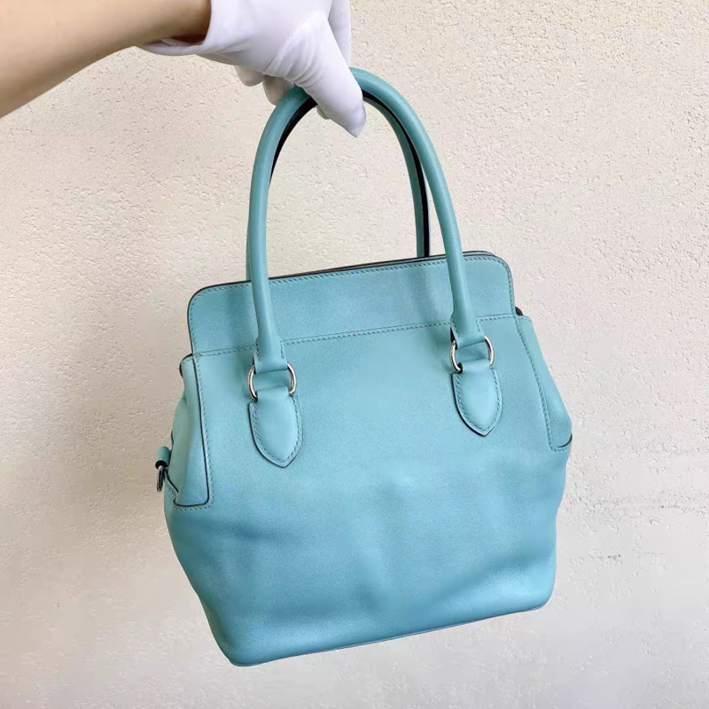 97新 hermes toolbox20 牛奶盒子 3p馬卡龍銀扣 t刻-1