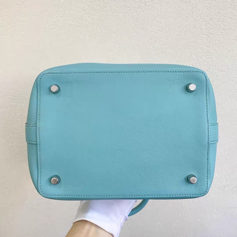 97新 hermes toolbox20 牛奶盒子 3p馬卡龍銀扣 t刻-3