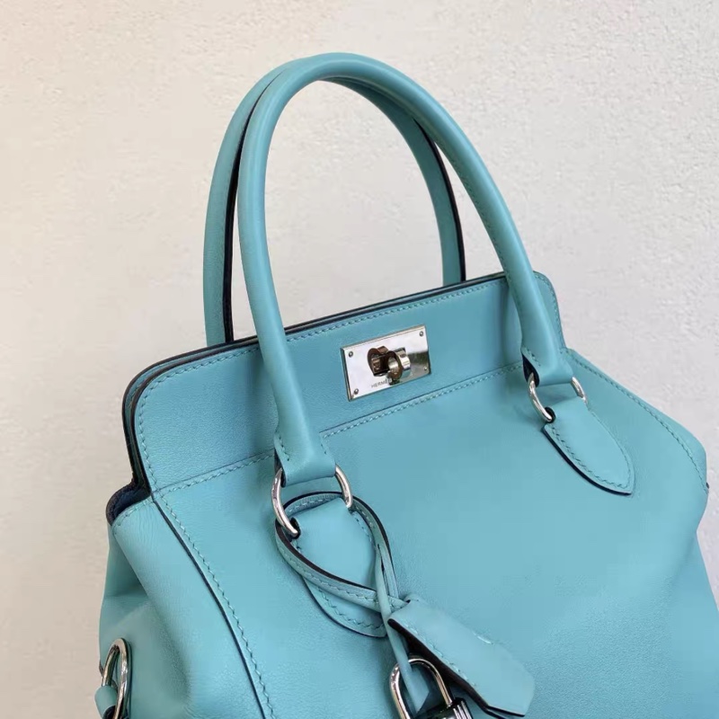 97新 hermes toolbox20 牛奶盒子 3p馬卡龍銀扣 t刻-6