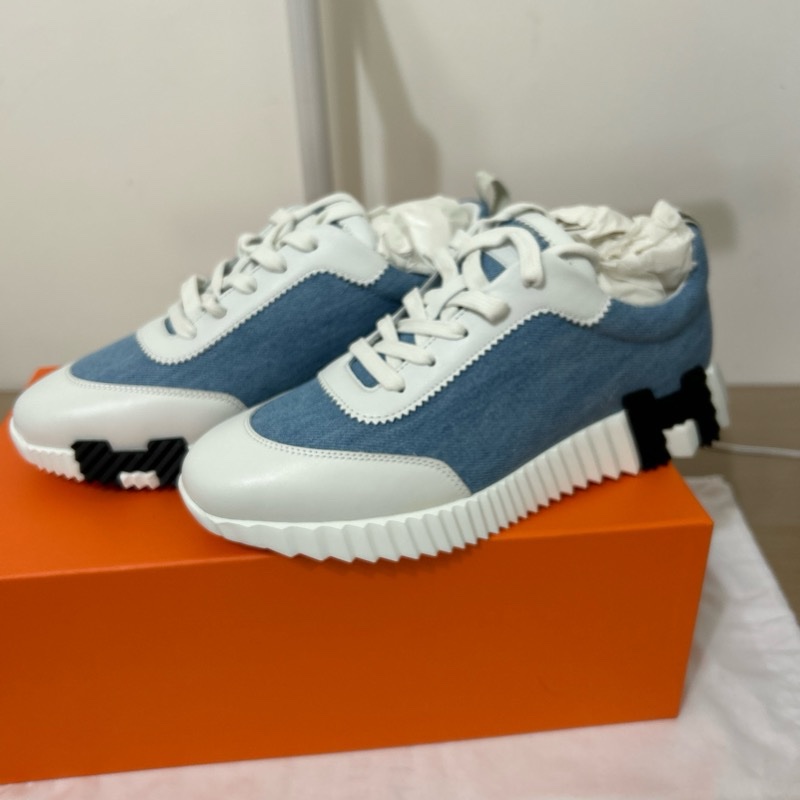 Hermes 經典鞋型皮拼牛仔👍👍👍👍40.5-0