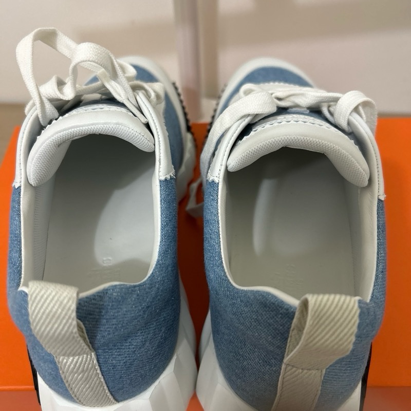 Hermes 經典鞋型皮拼牛仔👍👍👍👍40.5-9