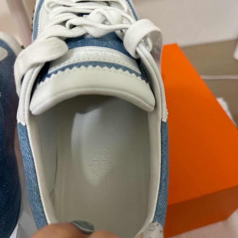 Hermes 經典鞋型皮拼牛仔👍👍👍👍40.5-11