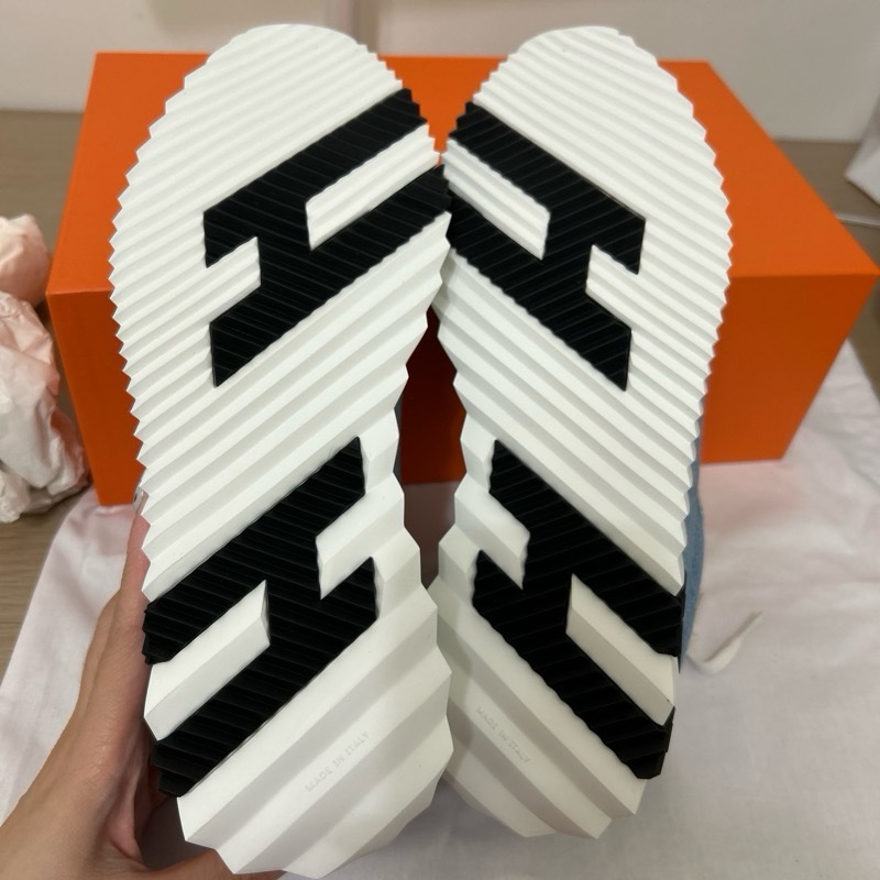 Hermes 經典鞋型皮拼牛仔👍👍👍👍40.5-12