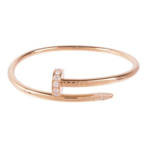 CARTIER 18K玫瑰金Juste Un Clou Daimond Bracelet手鐲Cartier#17