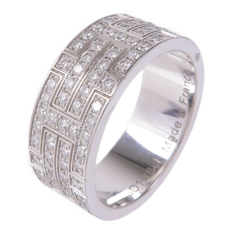 HERMES 18K白金Killim Pave Diamond Ring鑽石戒指Hermes#53/US#6.5