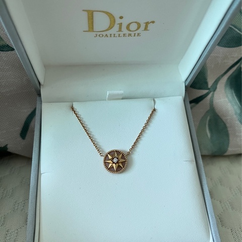 Dior Rose des Vents羅盤星粉紅蛋白石鑽石頸鏈