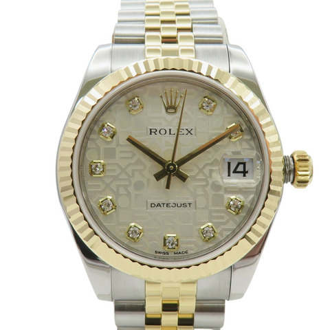 11PD鑽石 18K黃金 不鏽鋼 Datejust 31 MM 腕錶 178273G
