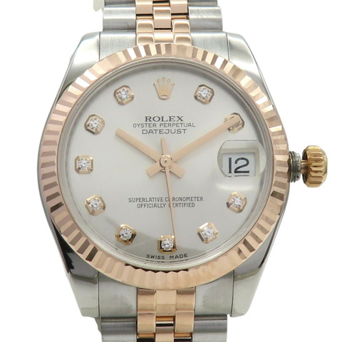 11PD鑽石 18K玫瑰金 不鏽鋼 Datejust 31 MM 腕錶 178271G