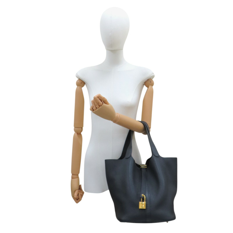 黑色 TC牛革 Picotin Lock 26 手提包 無鑰匙-7