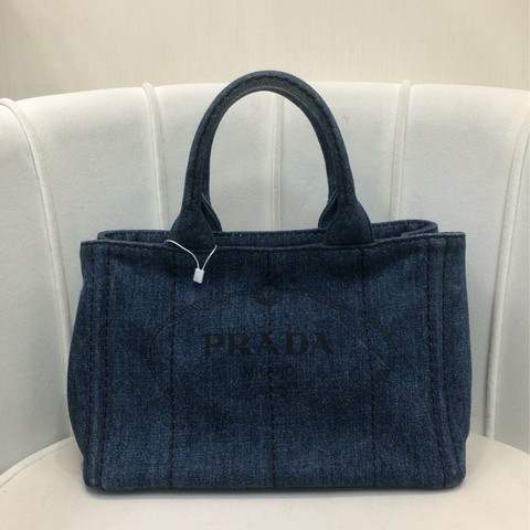 PRADA 牛仔 手提 2way 沙灘袋 XB485