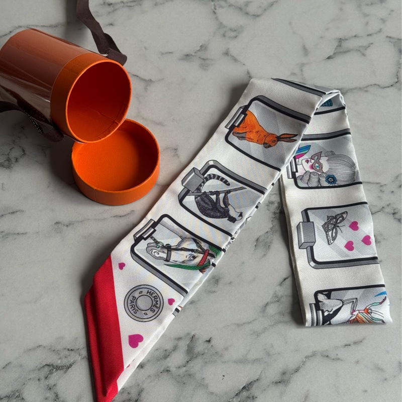 Hermes白底灰格內動物Twilly-0