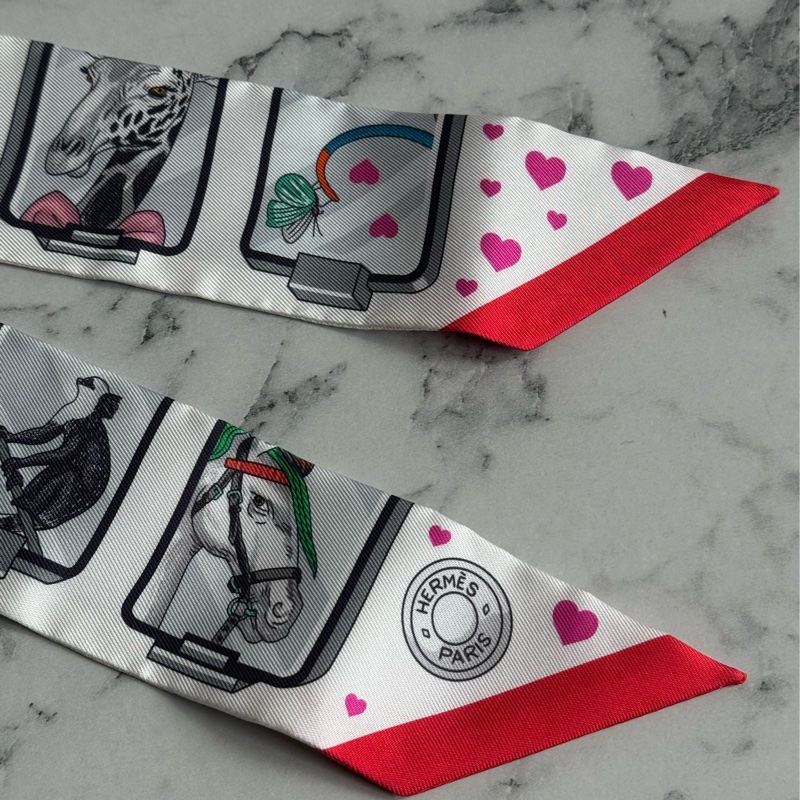 Hermes白底灰格內動物Twilly-4