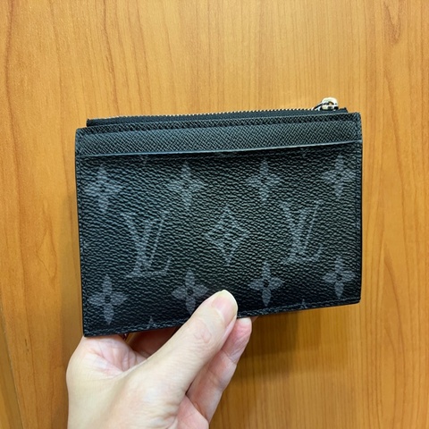 LV 黑灰原花4卡零錢包M69533