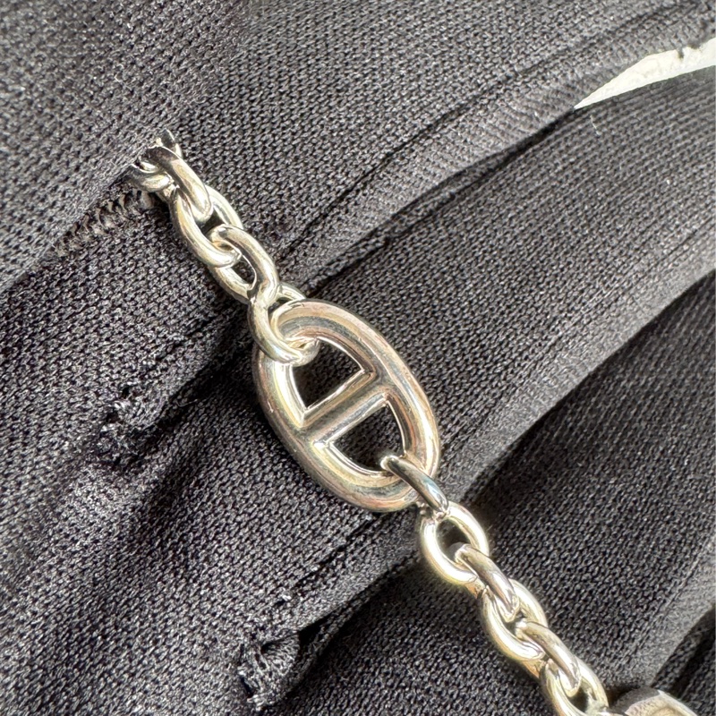 Hermes豬鼻子925銀手鏈-9