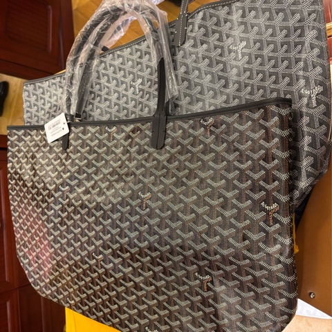 全新goyard GM 黑色 托特包大號 大全配含小包防塵帶宣紙紙袋購證發票