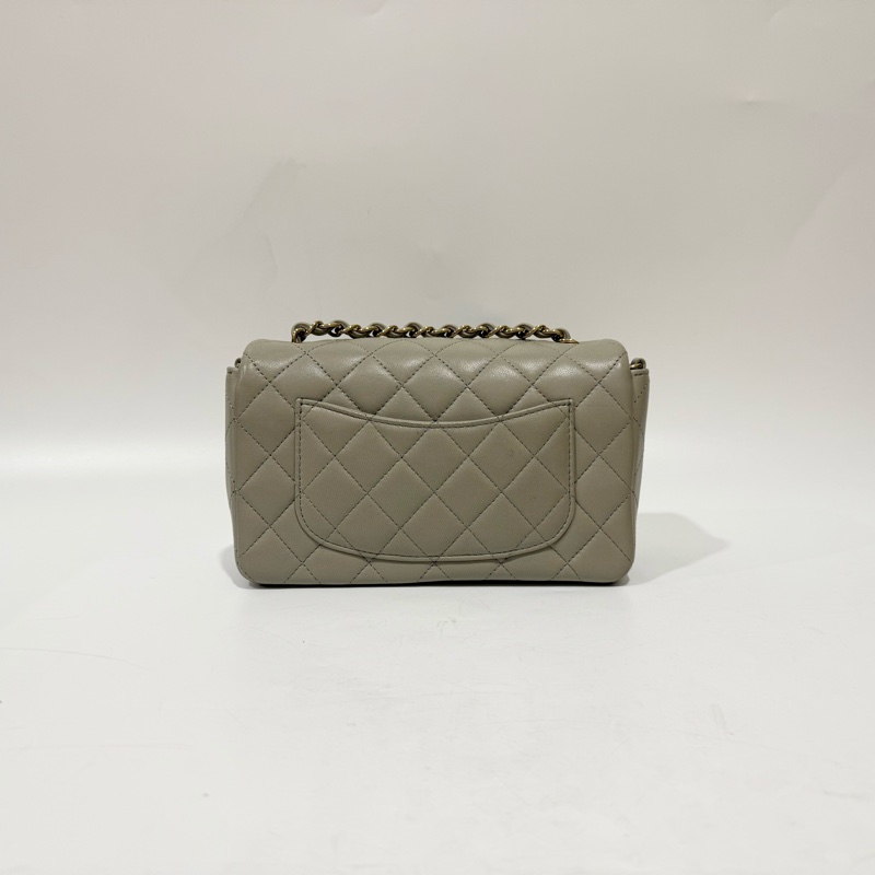 CHANEL灰色羊皮金釦CF20 A69900-1