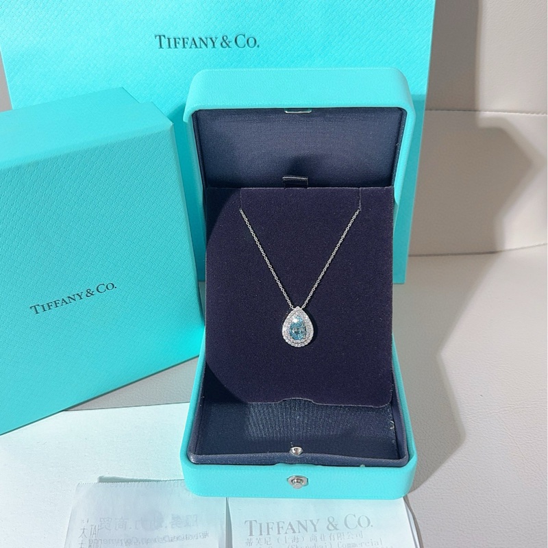Tiffany蒂芙尼 Soleste系列 海蓝宝石钻石项链-2