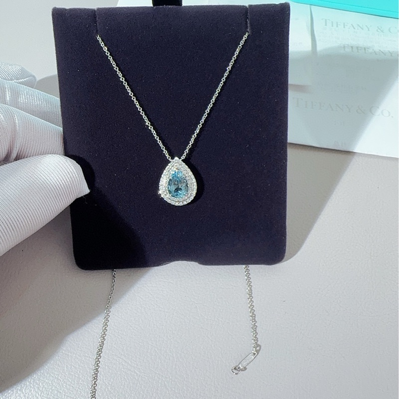 Tiffany蒂芙尼 Soleste系列 海蓝宝石钻石项链-3