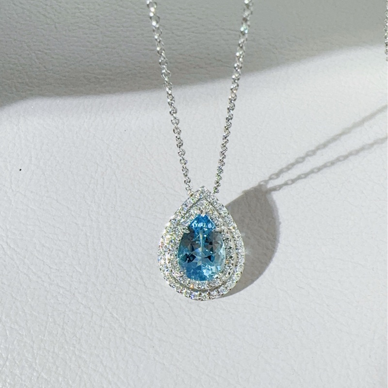 Tiffany蒂芙尼 Soleste系列 海蓝宝石钻石项链-5