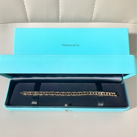 Tiffany蒂芙尼 T系列 玫瑰金镂空 True窄式T字型手链