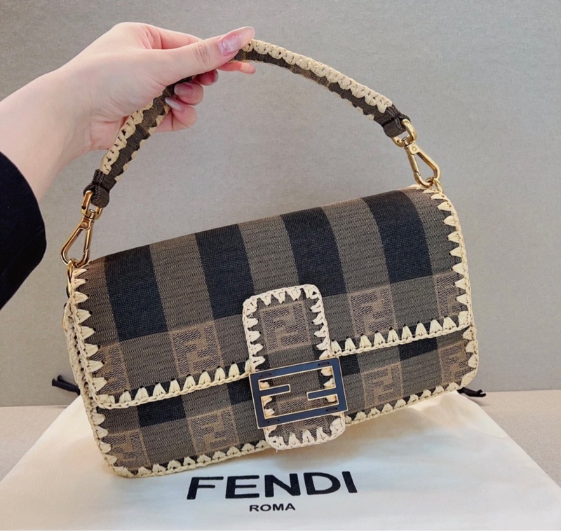 FENDI芬迪 手提斜挎單肩包 女款 棕色-0