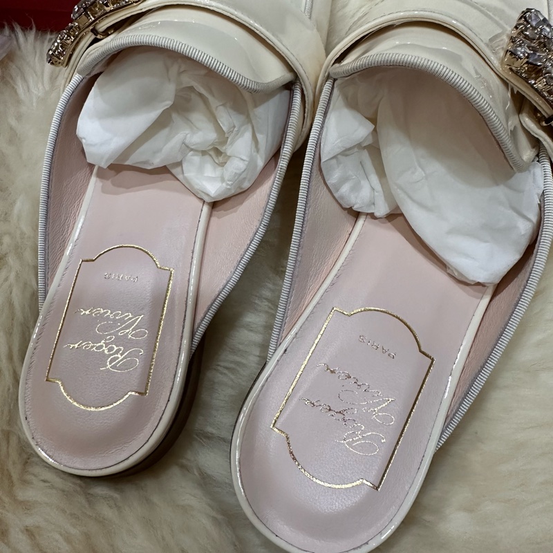 roger vivier 穆勒鞋/包頭拖鞋/白色穆勒鞋-2