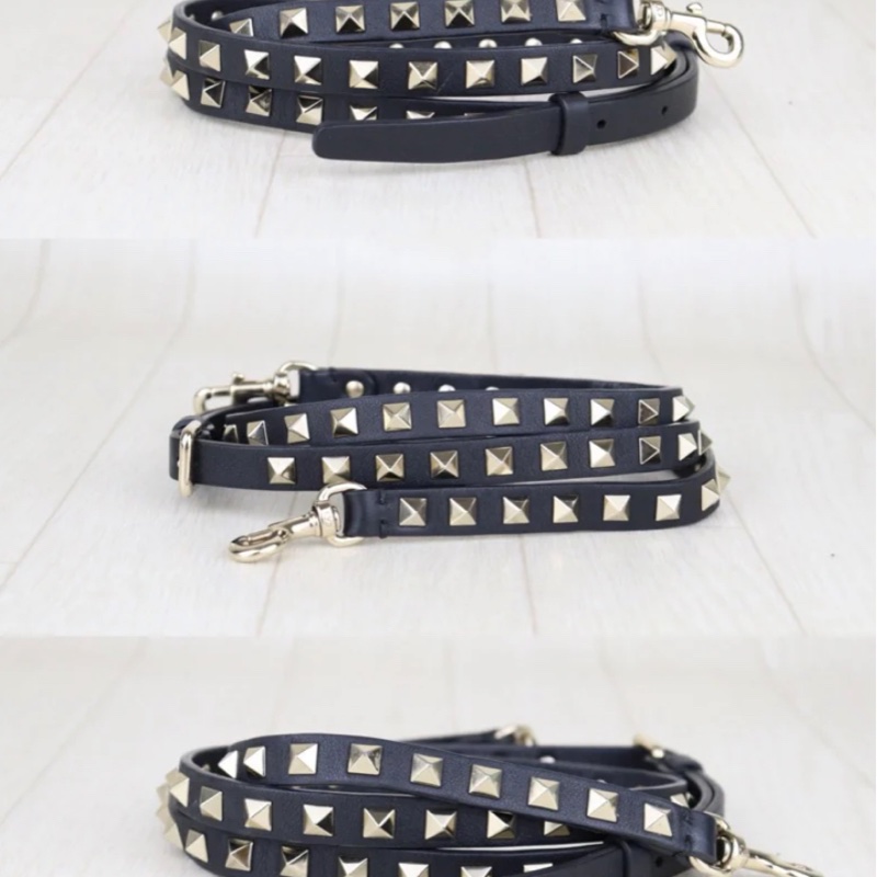 「JL精品代購」9新 VALENTINO 黑卯釘單肩包-7