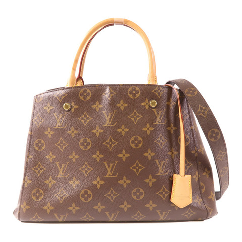 LOUIS VUITTON Monogram Montaigne MM金扣手挽肩背兩用袋